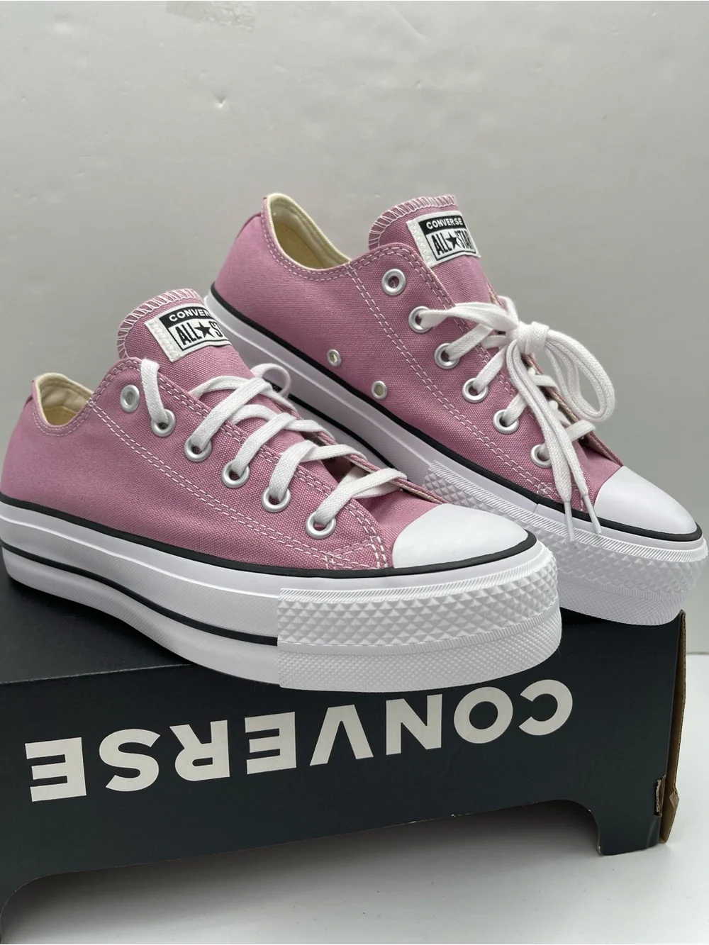 Converse A12960F CTAS LIFT OX CLIFFSIDE ROSE/WHITE/BLACK Platform Sneakers